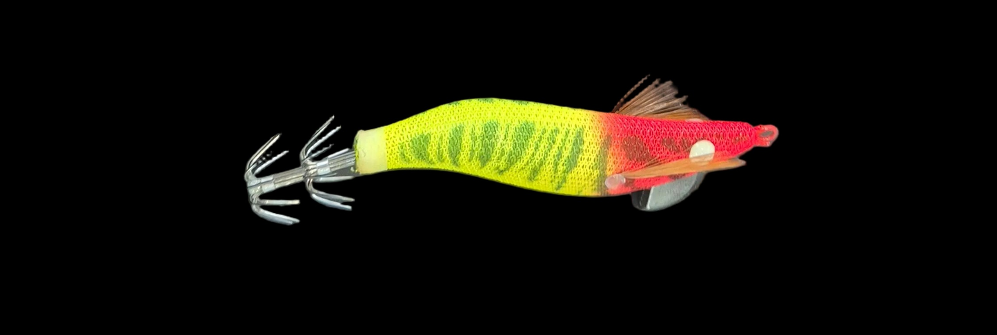 Megapro SJ-Slim 2.2 UV – Slim Egi Squid Jig | Orange, Purple Tiger, Redhead, Red/Yellow