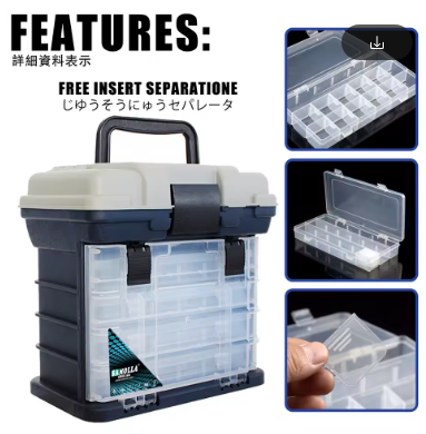 Big Fishing Box Lure Multi-storey Compartments Plastic Accessories Tackle Container Case Adjustable Organizer