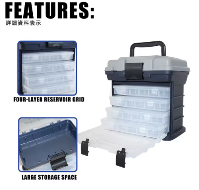 Big Fishing Box Lure Multi-storey Compartments Plastic Accessories Tackle Container Case Adjustable Organizer