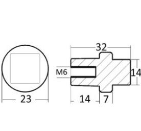 Osculati - Zinc anode cylinder for Yamaha 80/300 HP