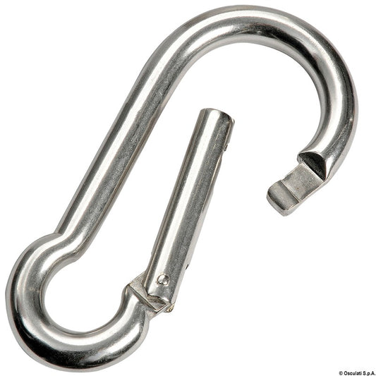 Osculati Carabiner Hook With Flush Closure Aisi 316 12 MM
