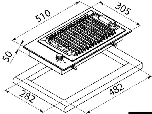Osculati SS Electric Barbecue 220 V 2400 W