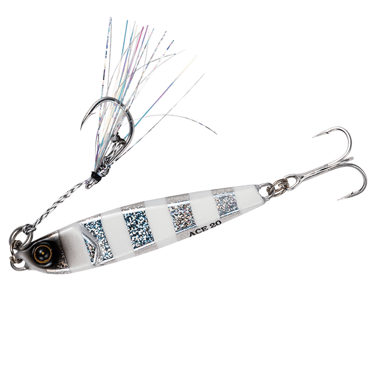 Hayabusa Jack Eye Ace 20g – Silver Zebra Blue Glow