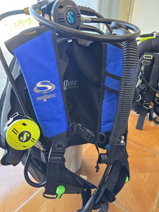 Full Diving Kit – Scubapro MK20 Regulator + Seaquest Hybrid BCD + 15L Tank