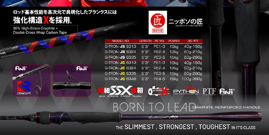 Xzoga Fuji (PE1-3) J.WT40-150g Gurutron - Js 6313 Jigging Rod