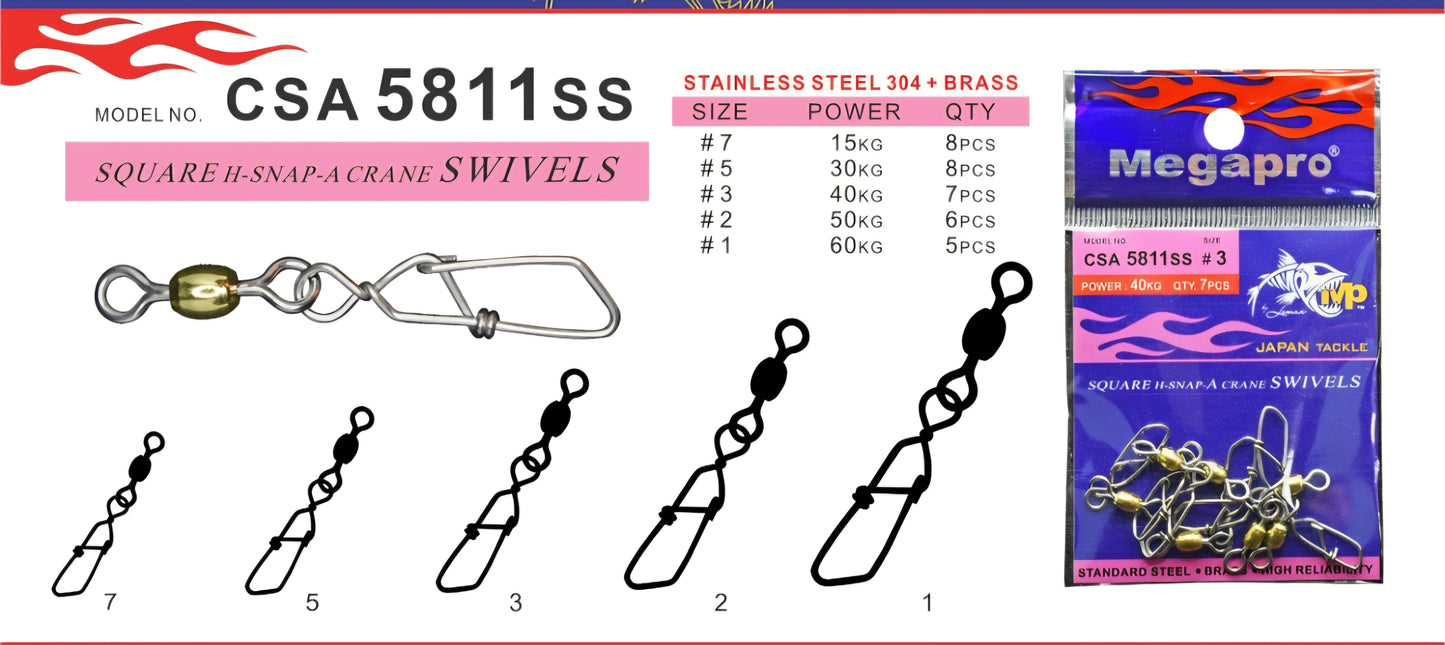 Megapro Crane + Square Hook Assist Swivel 5S | CSA 5811SS Size 1