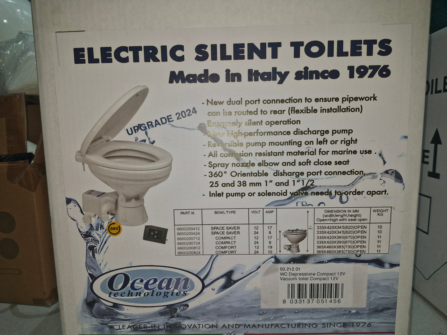 Osculati Silent Compact WC Standard Bowl 12 V