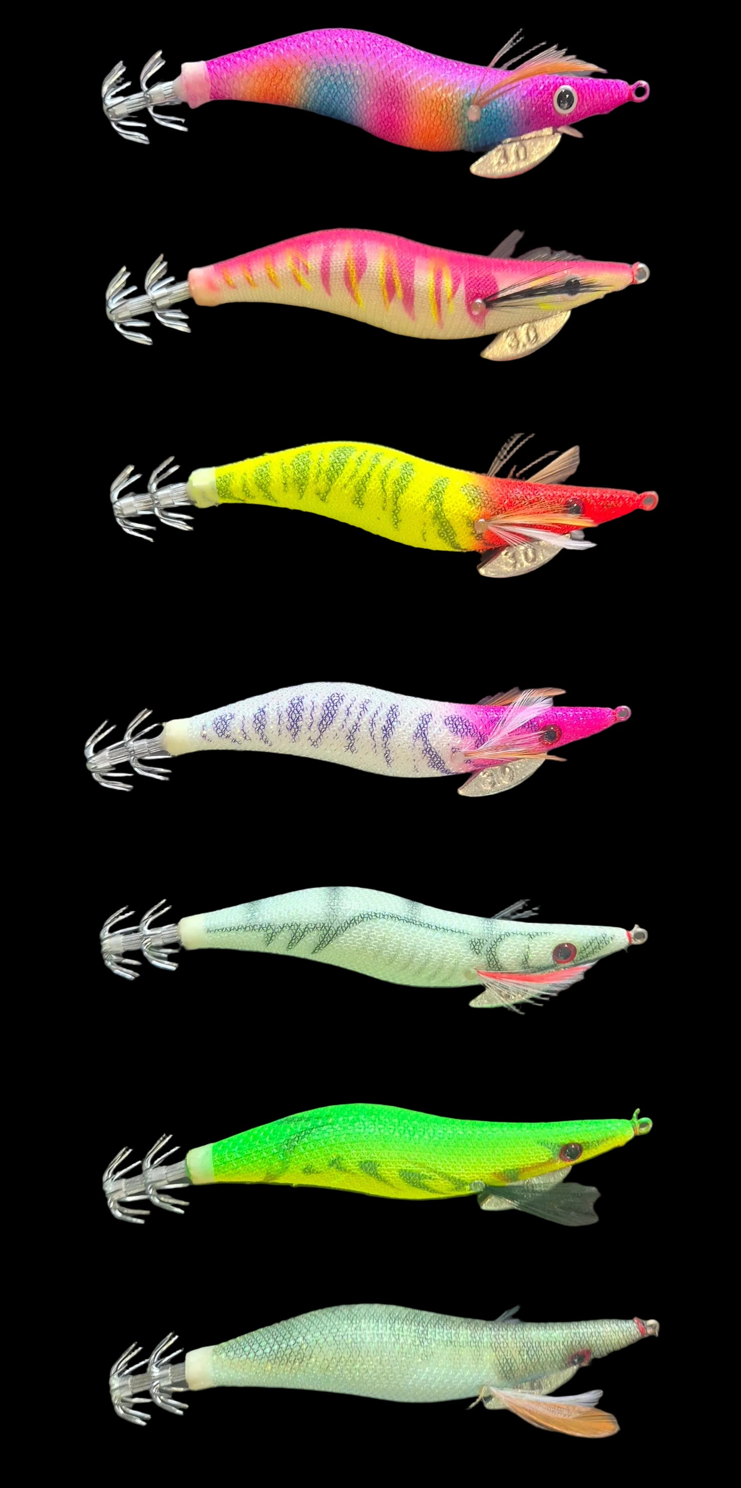 Megapro Squid Jig Egi SJ-P 3.0C – Multi-Color Squid Lure