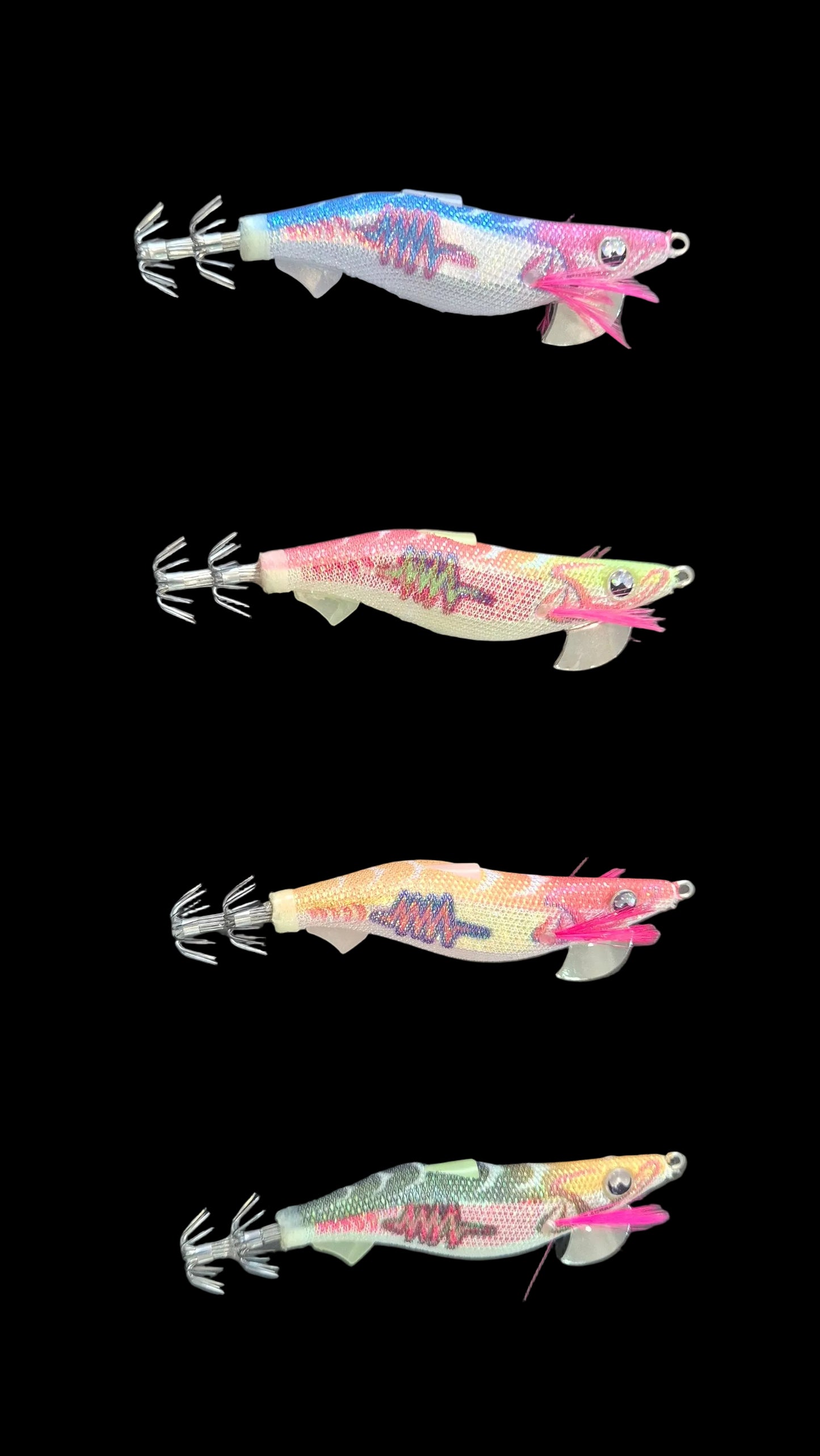 Megapro SJ-Beat 2.5 UV – Egi Squid Jig | Blue, Pink, Orange, Green