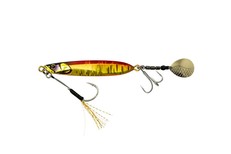Jackall Big Backer E-blade 20g - Red & Gold Lure
