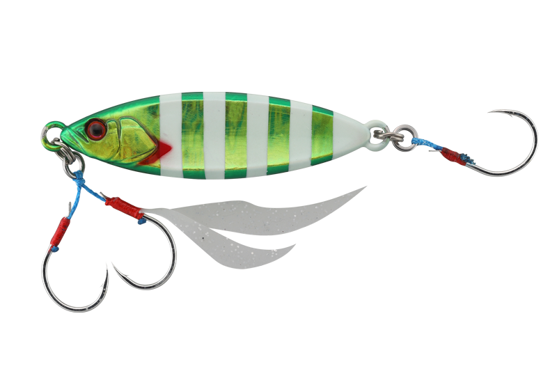 Jackall Flag Trap Leaf 40g - Grikin Glow Stripe Magma Wave HL