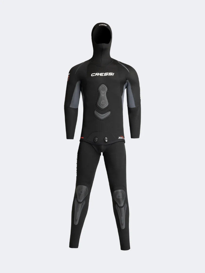 Cressi Apnea Men's 5mm Two-Piece Freediving Wetsuit Black