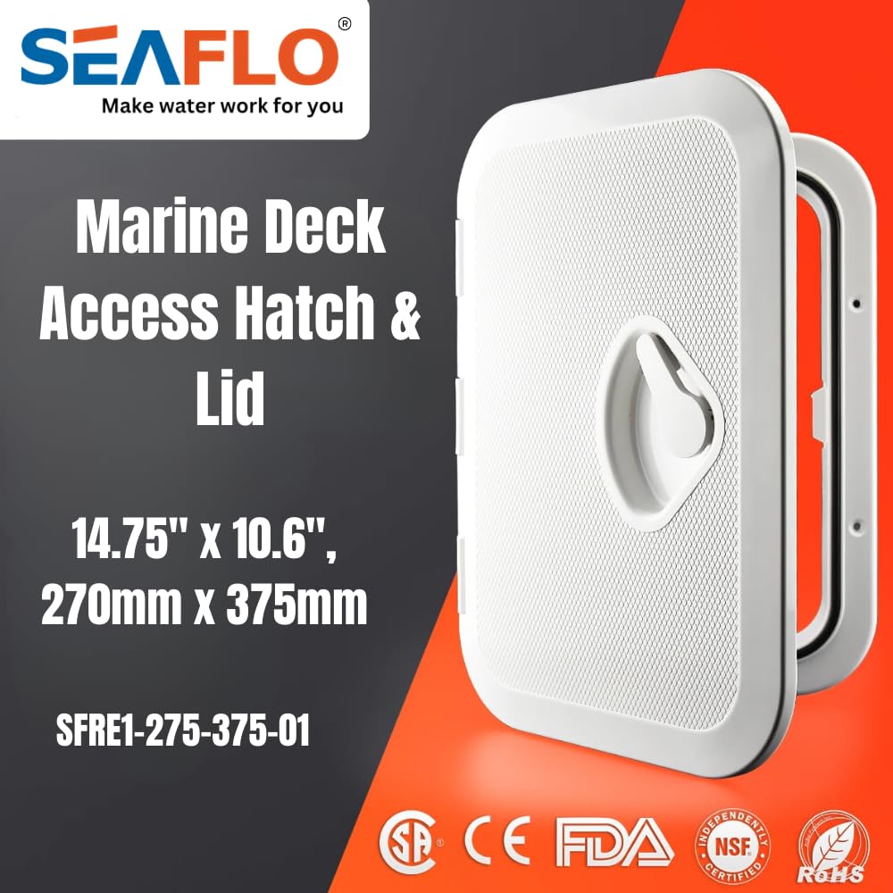 Marine Deck Access Hatch & Lid – White