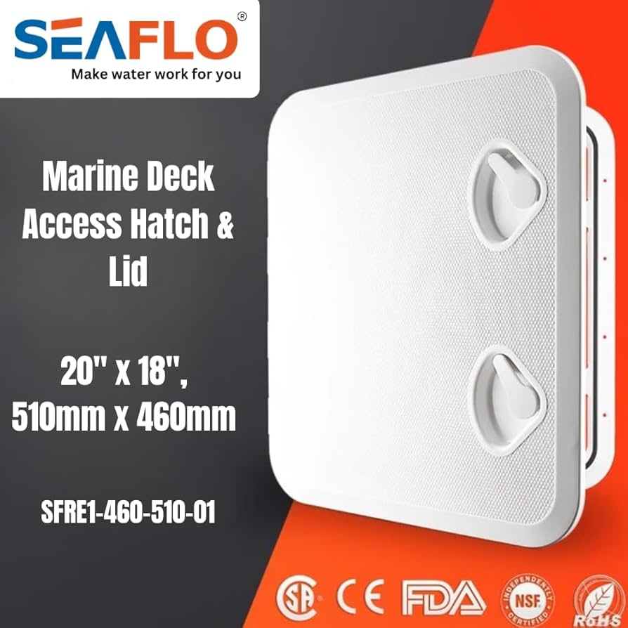 Marine Deck Access Hatch & Lid – White