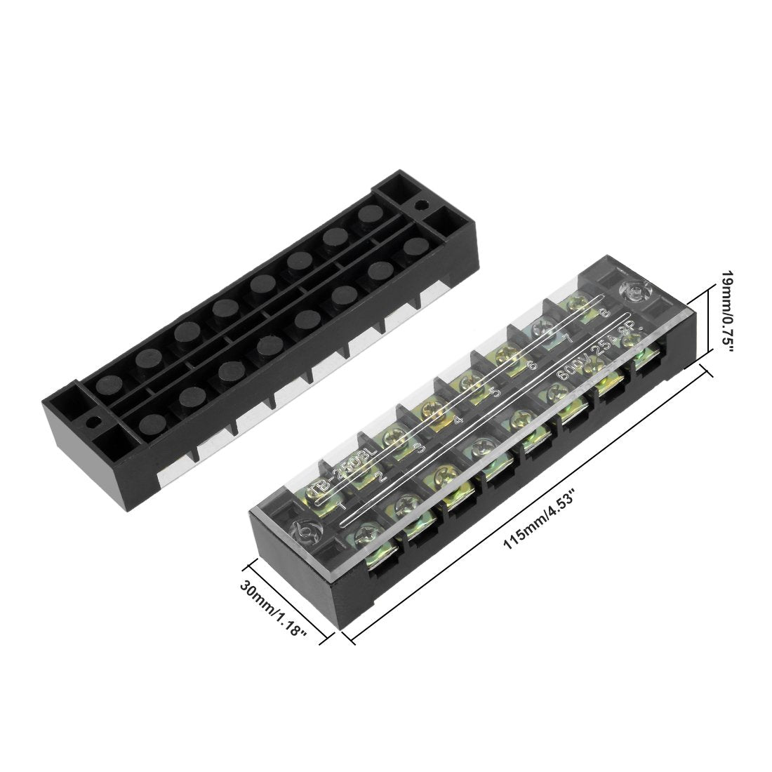 Stainless Steel Marine Terminal Block – 600V 25A