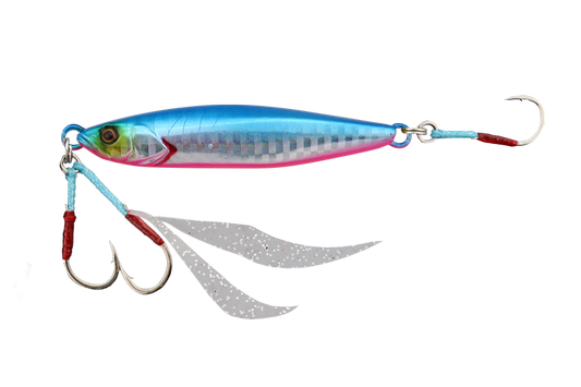 Jackall Flag Trap 40g - Blue Pink Border HL Lure