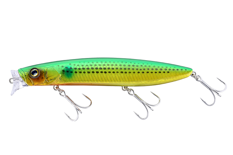 Jackall Hagre 120F Green & Gold Lure