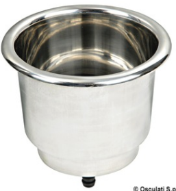 Osculati Deluxe Stainless Steel LED Cup Holder with Drain Hole
