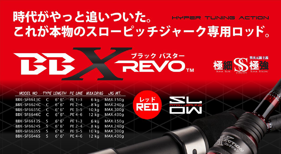 Xzoga Bbx (PE3-5/300g) Revo-sf 6635C Red Jigging Rod