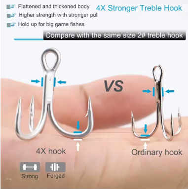 Treble Hooks Carbon X6