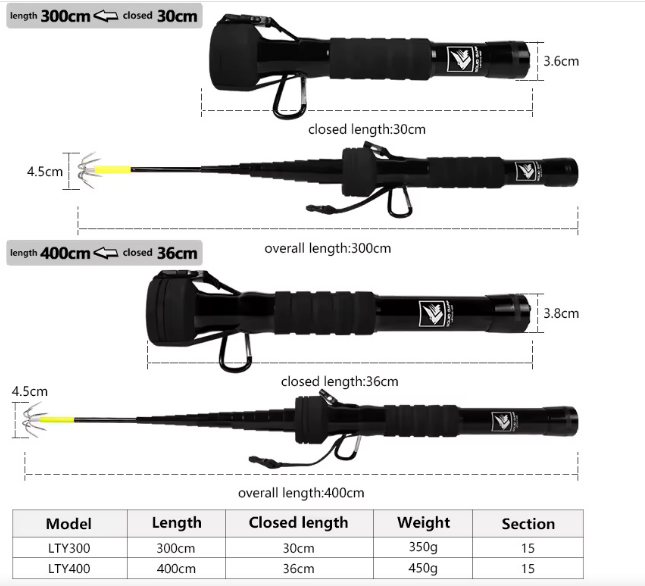 Xzoga Squid Gaff – 3m / 4m