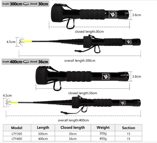 Xzoga Squid Gaff – 3m / 4m