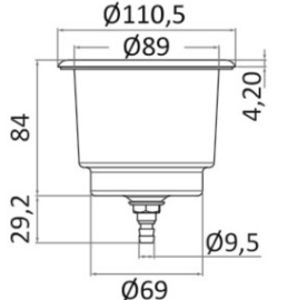 Osculati Deluxe Stainless Steel LED Cup Holder with Drain Hole