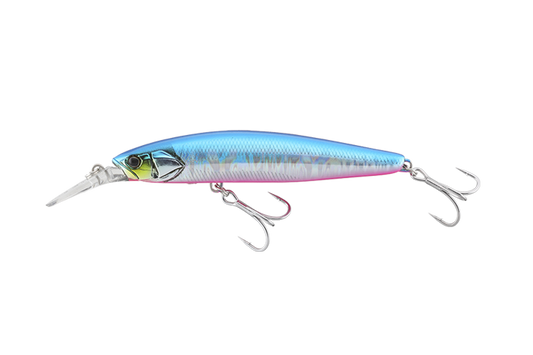 Jackall Big Backer Wangan Minnow 128S-LB Blue & Pink