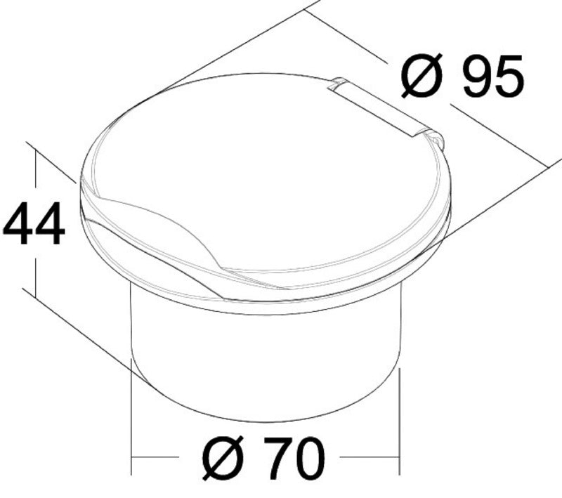 Osculati Classic EVO Flat-Mount Deck Shower, Nylon Hose