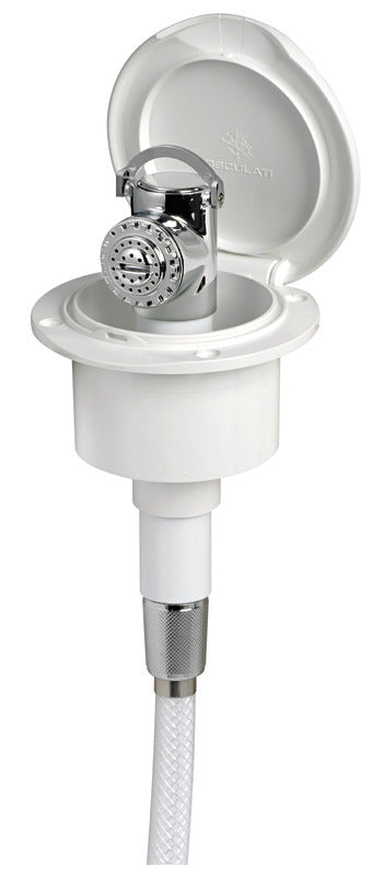 Osculati Classic EVO Flat-Mount Deck Shower, Nylon Hose