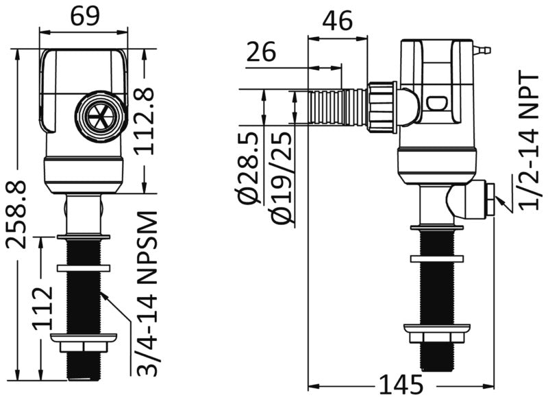 Europump Next Generation aerator pump 12V in-line