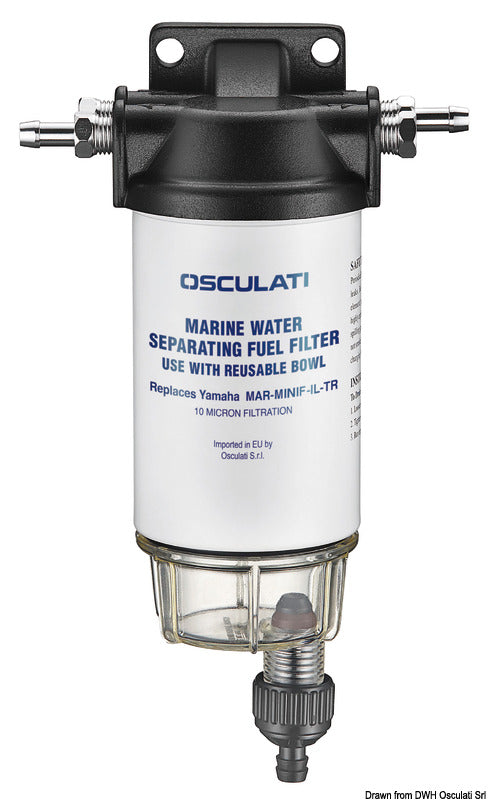 Petrol Fuel Filter & Water Separator with 10-Micron Cartridge