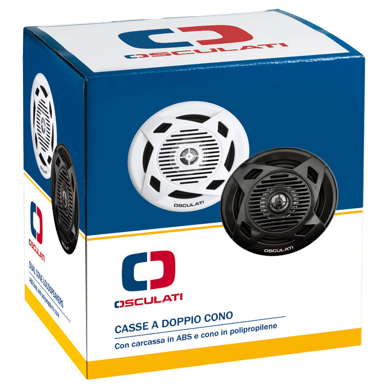 Osculati 6.5-inch Dual-Cone Marine Speakers – White Pair, 2 × 60 W RMS