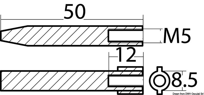 Osculati Anode Cylinder For Yamaha Outboards 40/200 HP