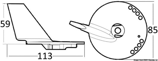 Osculati Fin For Suzuki 60/140 HP 2/4 Strokes
