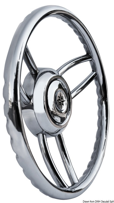 Osculati Blitz Marine Steering Wheel with Stainless Steel Outer Ring