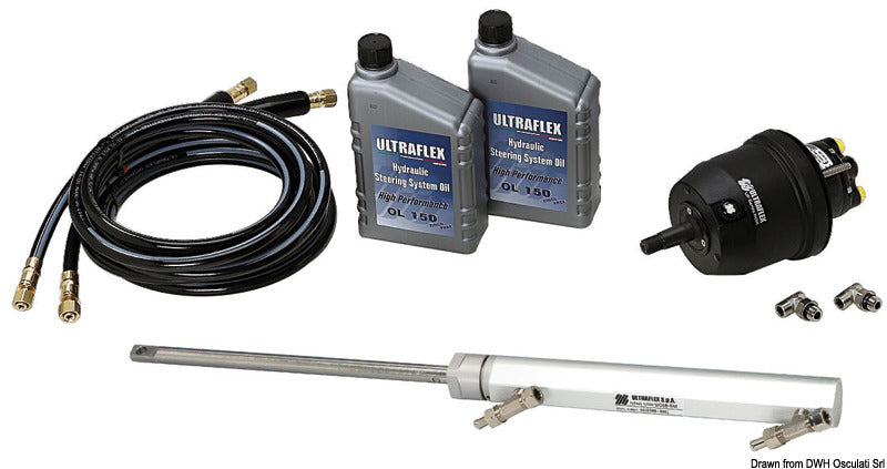 Osculati ULTRAFLEX hydraulic steering kits for outboard engines - Max 150 Hp, Kit Version