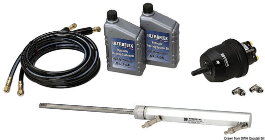 Osculati ULTRAFLEX hydraulic steering kits for outboard engines - Max 150 Hp, Kit Version