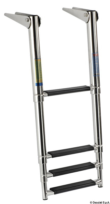 Osculati Telescopic Standard Ladder AISI316 Black 4 Steps