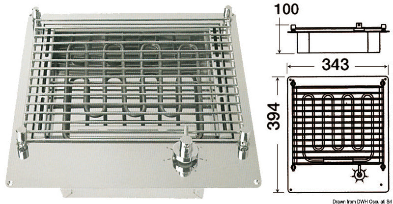 Osculati Compact Electric Barbecue - Marine Grade