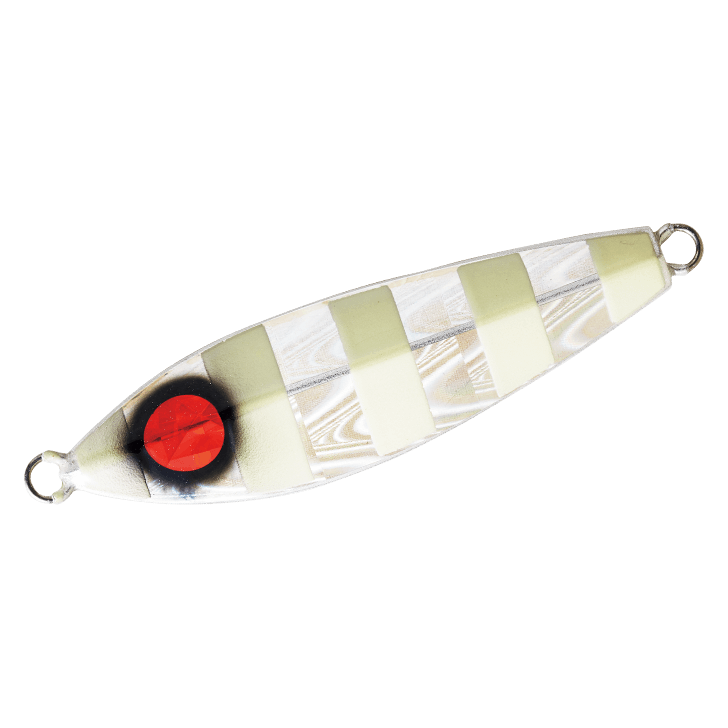 Hayabusa Jack Eye Slow Jig 90g – Silver Zebra Glow