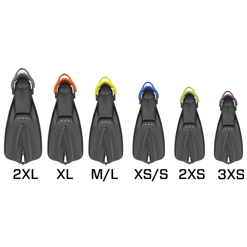 Scubapro GO Travel Fin with Colored Bungee Strap