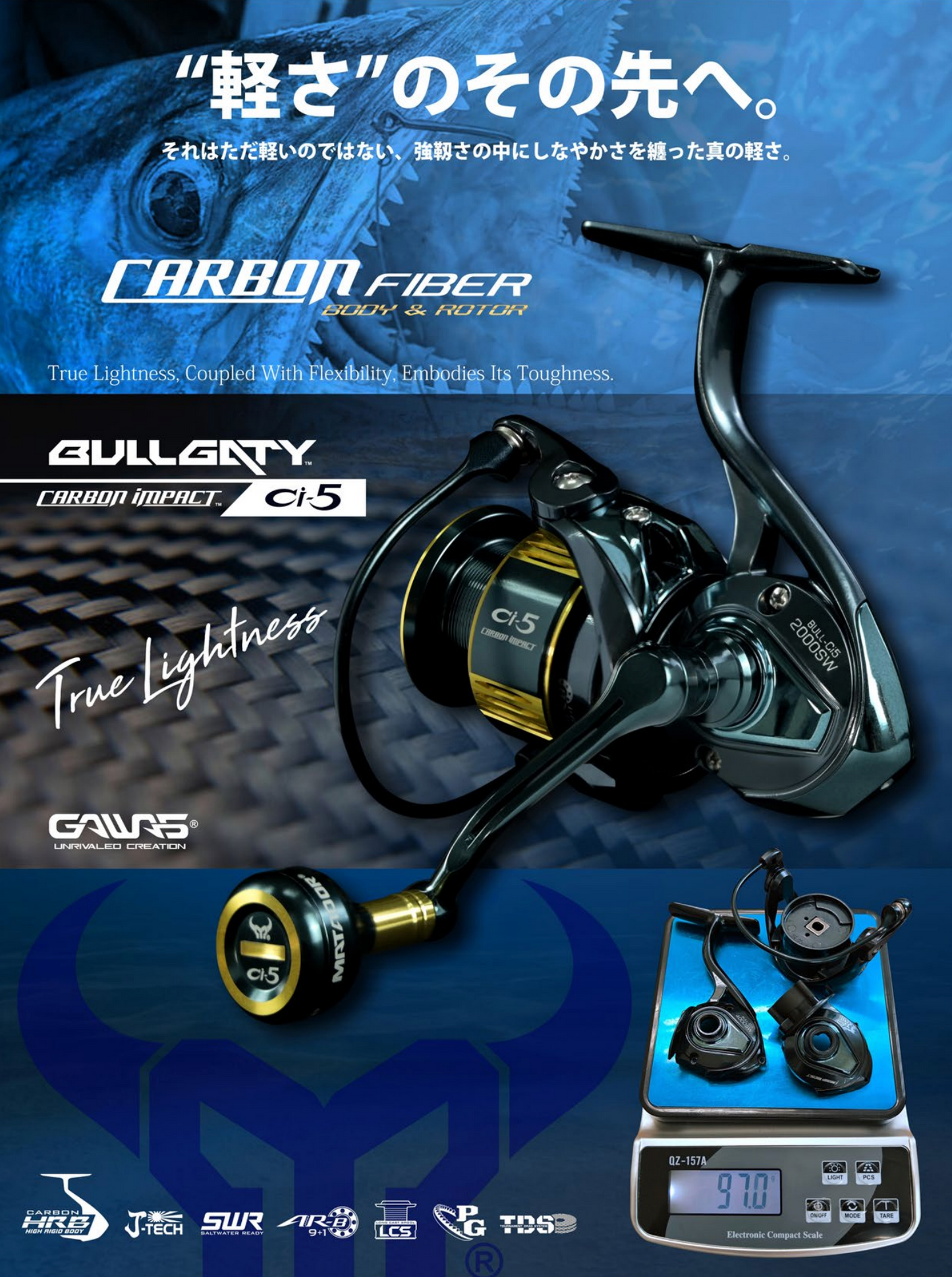 Gawas GW Reel Spinning Bullgaty - CI5 5000SW