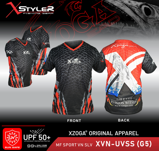 Xzoga V-Neck Fishing T-Shirt
