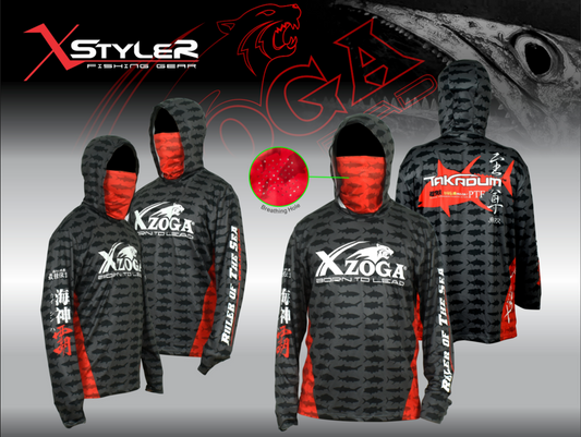 Xzoga MG2 Fishing Shirt with Cap Mask - Long Sleeve (M-3XL)