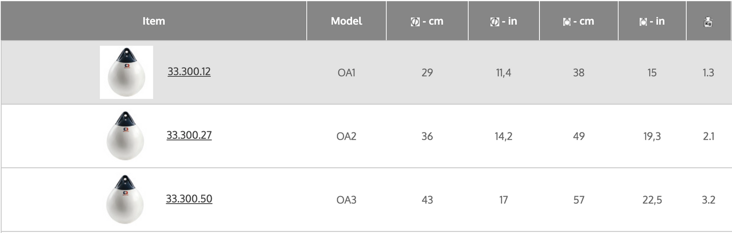 Osculati Heavy Duty OA1 Fender And Buoy