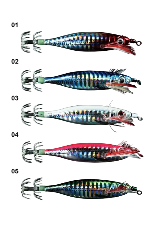 Megapro MSQ-Laser SS 60mm – Unweighted Micro Boat Egi Squid Jig | 5 Colors