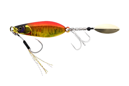 Jackall Big Backer E-blade W 30g - Red & Gold Lure