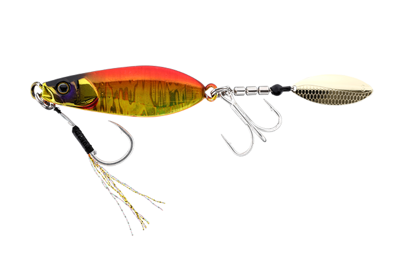 Jackall Big Backer E-blade W 60g - Red & Gold Lure