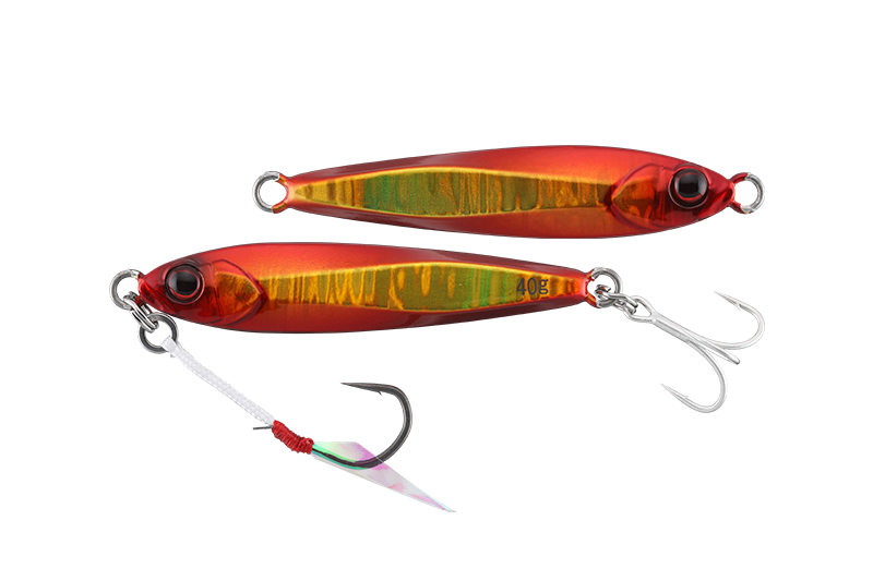 Jackall Big Backer Jig 15g - Red & Gold Magma Wave HL Lure